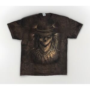 Delta Pro Weight Scarecrow Graphic Print Brown Short Sleeve T-shirt Men's XL
